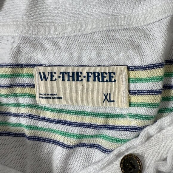 We The Free Oversized Polo Stripes Vertical and Horizontal Sz XL - Picture 2 of 10